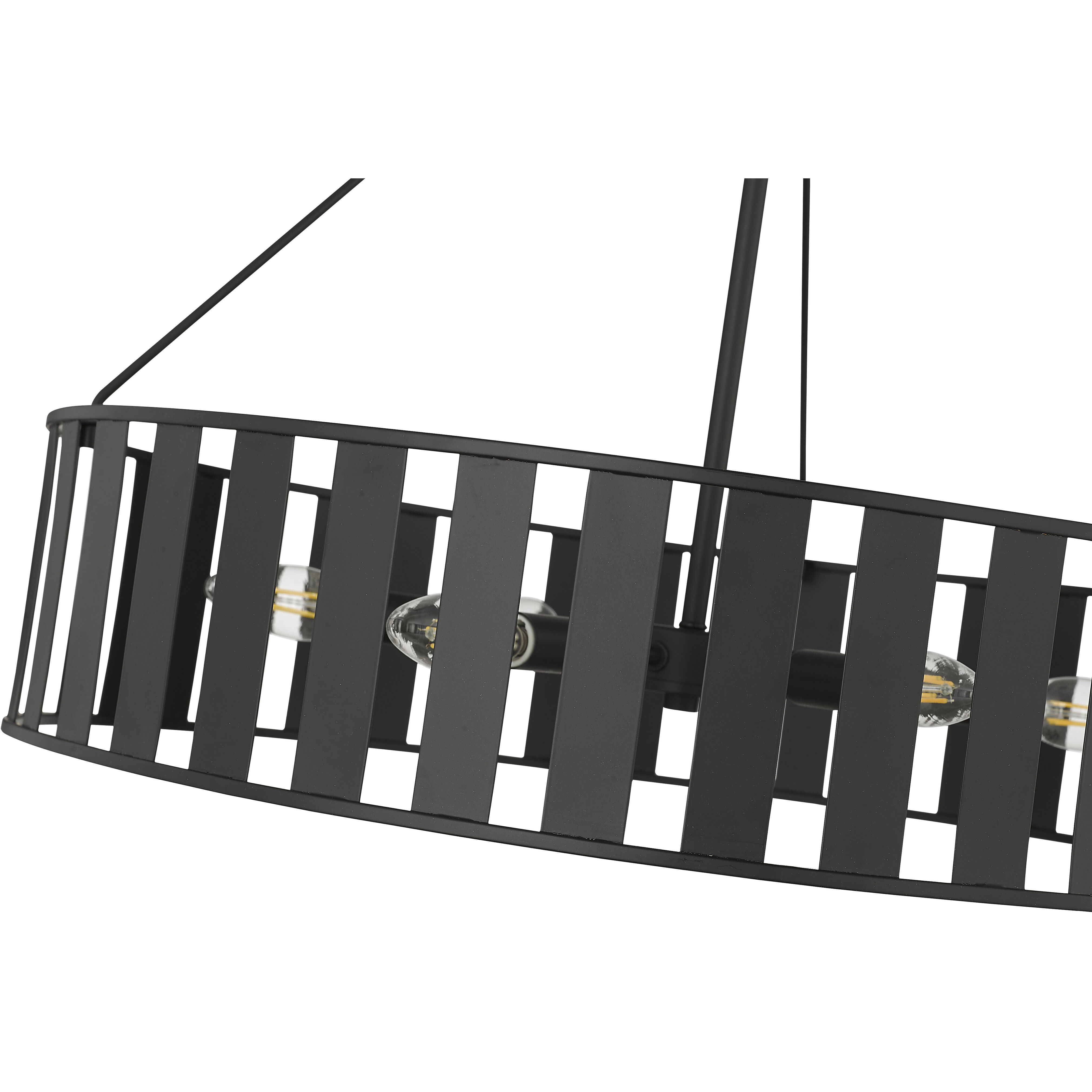 Stella 6 Light 24 inch Matte Black Chandelier Ceiling Light